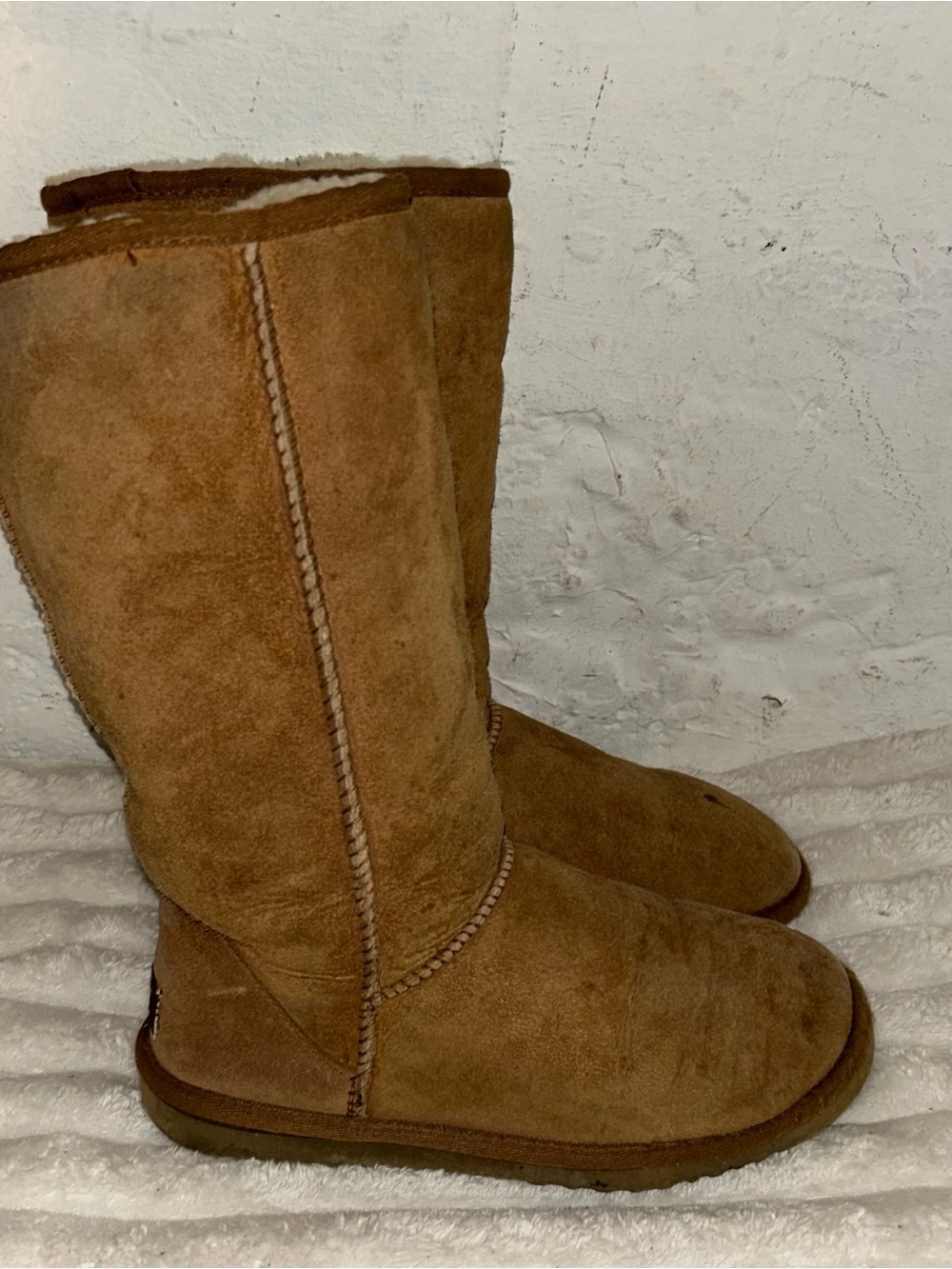 UGG Tall Suede Winter Boots in Chestnut Brown